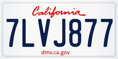 CA license plate 7LVJ877