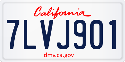 CA license plate 7LVJ901