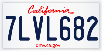 CA license plate 7LVL682