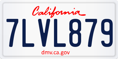 CA license plate 7LVL879
