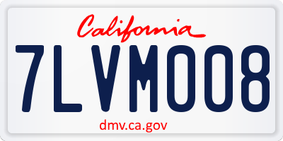 CA license plate 7LVM008