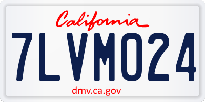 CA license plate 7LVM024