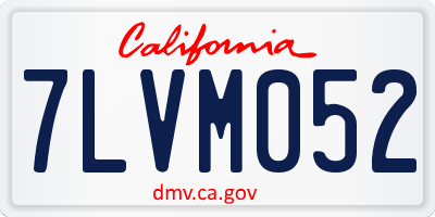 CA license plate 7LVM052