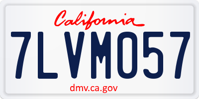 CA license plate 7LVM057