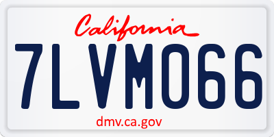 CA license plate 7LVM066