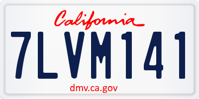 CA license plate 7LVM141