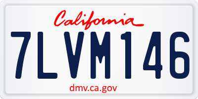 CA license plate 7LVM146