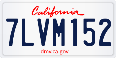 CA license plate 7LVM152