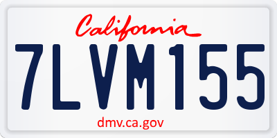 CA license plate 7LVM155