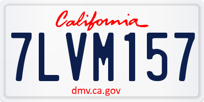 CA license plate 7LVM157