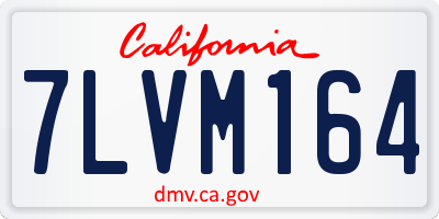 CA license plate 7LVM164