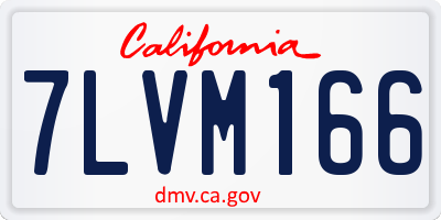 CA license plate 7LVM166
