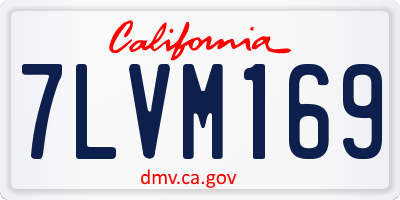 CA license plate 7LVM169