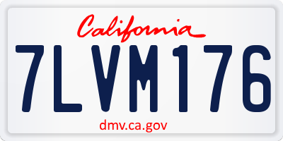 CA license plate 7LVM176