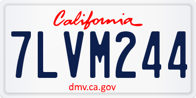 CA license plate 7LVM244