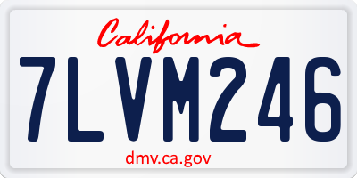 CA license plate 7LVM246