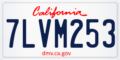 CA license plate 7LVM253