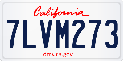 CA license plate 7LVM273