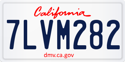 CA license plate 7LVM282