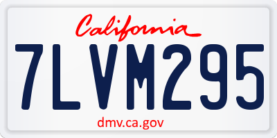 CA license plate 7LVM295