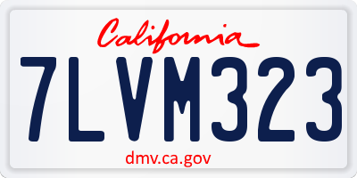 CA license plate 7LVM323