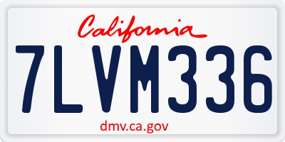 CA license plate 7LVM336