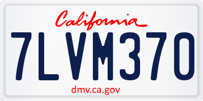 CA license plate 7LVM370