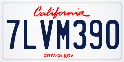 CA license plate 7LVM390