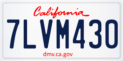 CA license plate 7LVM430