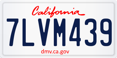 CA license plate 7LVM439