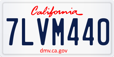 CA license plate 7LVM440