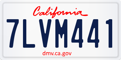 CA license plate 7LVM441