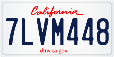 CA license plate 7LVM448