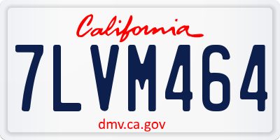 CA license plate 7LVM464