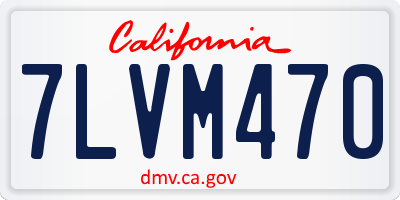 CA license plate 7LVM470
