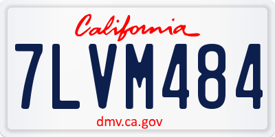 CA license plate 7LVM484