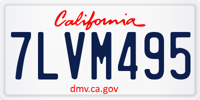 CA license plate 7LVM495
