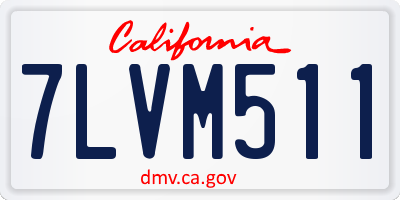 CA license plate 7LVM511