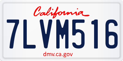 CA license plate 7LVM516