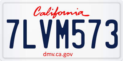 CA license plate 7LVM573