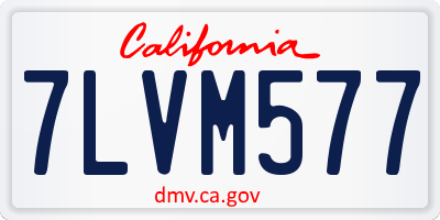 CA license plate 7LVM577