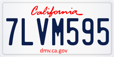 CA license plate 7LVM595