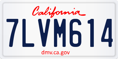 CA license plate 7LVM614
