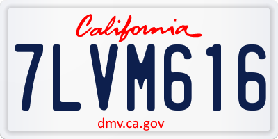 CA license plate 7LVM616