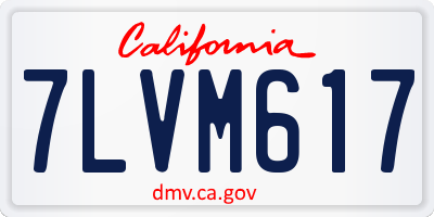 CA license plate 7LVM617