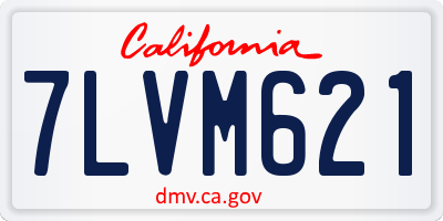 CA license plate 7LVM621