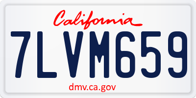 CA license plate 7LVM659