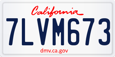 CA license plate 7LVM673