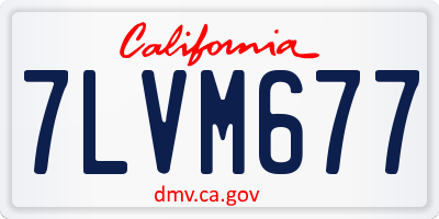 CA license plate 7LVM677