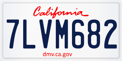 CA license plate 7LVM682